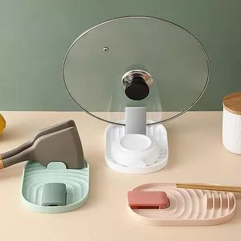 Рамка Креативное Хранение И Расположение Полка Крышка Кастрюли Полка Лопата Складная Кухня Многофункциональная Посуда Бытовая розовый