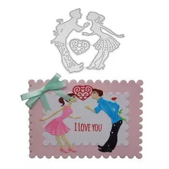 Рамка Lover s Love, металлический серебристый трафарет, тиснение, резка, штампы для скрапбукинга, изготовление открыток из бумаги серебряный