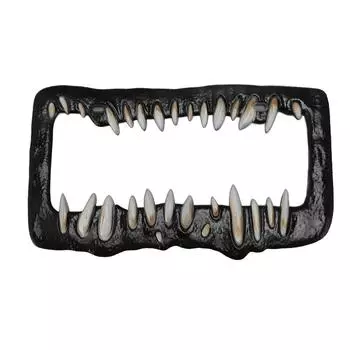Рамка номерного знака в виде зуба, стильная, устойчивая к погодным условиям, декоративная, для стандартных автомобильных номеров США и Канады