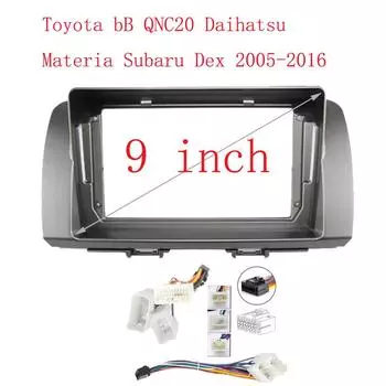 Рамка панели автомобильного радиоприемника для Toyota bB QNC20 Daihatsu Materia Subaru Dex 2005-2016 9-дюймовая стереопанель жгут проводов шнур питания 9 inch