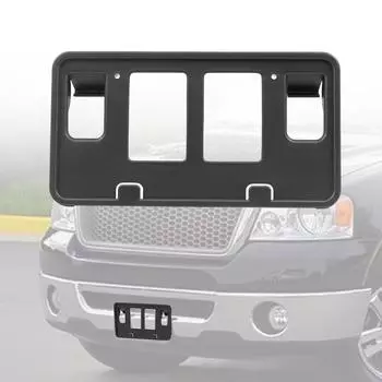 Рамка переднего номерного знака для Ford F150 2006 2007 2008 Передний бампер кронштейн держателя номерного знака крышка замена #6L3Z-17A385-AAA чёрный