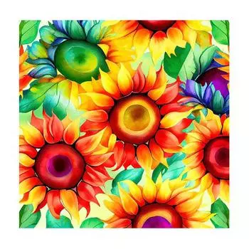 Рамка «Подсолнухи», картина по номерам «сделай сам», наборы для начинающих, настенная картина, акриловая краска, холст, картина для домашнего декора, 40x40 см 40x40cm NO Frame