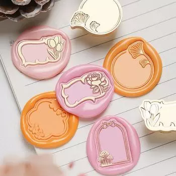 Рамка Простые цветы Край Лист Бабочка Заменить печать Медь Конверт Запечатывание Поздравительная открытка Подарки Свадебные приглашения Украшения