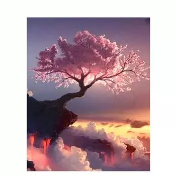 Рамка RUOPOTY Abstract Bomen Diy Schilderij Van Nummers Landschap Handgeschilderd Olieverfschilderij Moderne Wall Art Home Decor Uniek Cadeau 40x50cm NO Frame