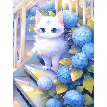 Рамка Ruopoty для рисования по номерам 40x50 см, наборы цветов, кошек, животных, рисунок по номерам для взрослых, подарок для убийства времени своими руками 40x50cm NO Frame