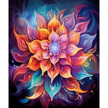 Рамка RUOPOTY, картина по номерам, красочные цветы, картина по номерам, акриловая краска на холсте, домашний декор, наборы для творчества, рукоделия, 40 50 см 40x50cm NO Frame