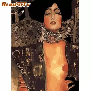 Рамка RUOPOTY, картина, знаменитая картина «сделай сам», картина по номерам, раскраска по номерам, настенная живопись, краска по номерам, подарок «сделай сам» 40x50CM NO Frame