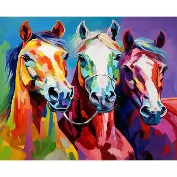 Рамка Ruopoty, наборы для рисования по номерам, абстрактная краска с животными по номерам для взрослых, нулевая основа, уникальный подарок, домашний декор 40x50 см 40x50cm NO Frame