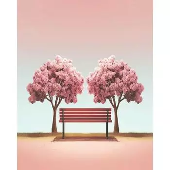 Рамка RUOPOTY, сделай сам, картина по номерам, парковый стул, картина по номерам, пейзаж, настенное искусство, акриловая краска для домашнего декора, искусство 40x50cm NO Frame