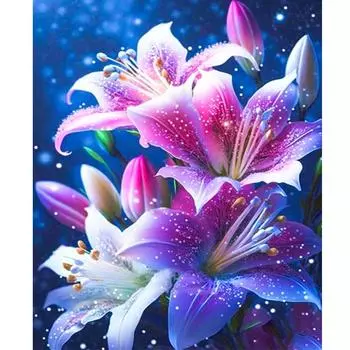 Рамка с цветами, картина по номерам для взрослых, наборы, современная настенная картина, краска по номерам, стартовый набор для домашнего декора 40x50 см 40x50cm NO Frame