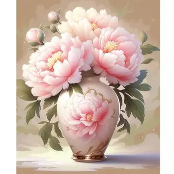 Рамка с цветами, набор для рисования по номерам, акриловая краска по номерам, художественная работа, картины своими руками, искусство на холсте по номерам, 40x50 см 40x50cm NO Frame