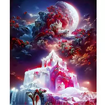 Рамка «сделай сам», картина по номерам для взрослых, фэнтезийные пейзажи, стартовые наборы, ручная роспись, акриловая краска на холсте, картина, подарок «сделай сам», для домашнего декора, 40x50 40x50cm NO Frame