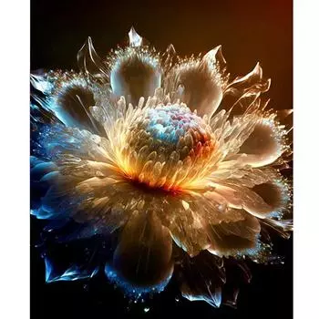 Рамка «сделай сам», картина по номерам для взрослых, наборы, абстрактные цветы лотоса, ремесла, современные настенные художественные работы, домашний декор 40x50 40x50cm NO Frame