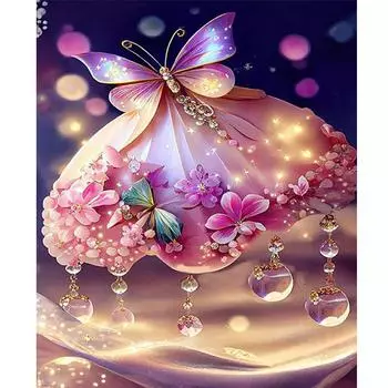 Рамка «сделай сам», картина по номерам для взрослых, наборы, платье с бабочкой, акриловая краска ручной работы на холсте, подарок «сделай сам» для домашнего декора 40x50 40x50cm NO Frame