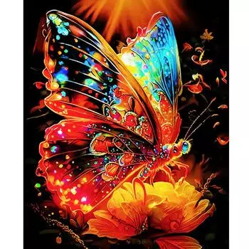 Рамка «сделай сам», картина по номерам для взрослых, изображение бабочки по номерам, акриловая краска, холст, стартовые наборы, подарок «сделай сам», для домашнего декора, 40x50 40x50cm NO Frame