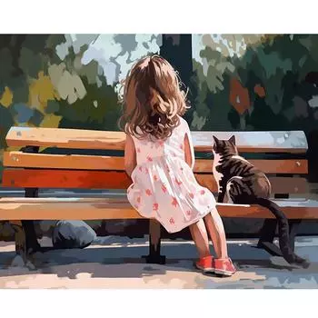 Рамка «сделай сам», картина по номерам для взрослых, стартовый набор, садовый пейзаж, настенная художественная картина с номером для домашнего декора 40x50 см 40x50cm NO Frame