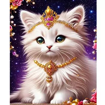 Рамка «сделай сам», картина по номерам для взрослых, наборы, кошки, животные, ручная роспись, акриловая краска на холсте, картина по номерам для украшения дома 40x50 40x50cm NO Frame