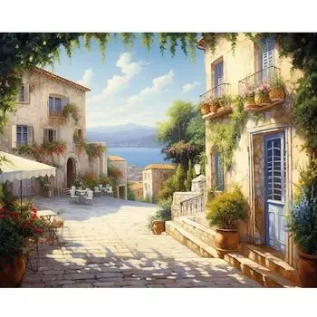 Рамка «сделай сам», картина по номерам, ремесла, холст, картины, уличные фотографии, произведение искусства, подарок «сделай сам» для взрослых, домашний декор 40x50 см 40x50cm NO Frame