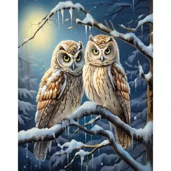 Рамка «сделай сам», наборы для рисования по номерам, сова, животные, краска с цифрами, акрил на холсте, ручная роспись для подарка «сделай сам», 40x50 см 40x50cm NO Frame