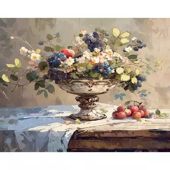 Рамка Современная картина по номерам, картина ручной работы, рисунок цветов, поделки своими руками, домашний декор, подарок для взрослых, 40x50 см 40x50cm NO Frame