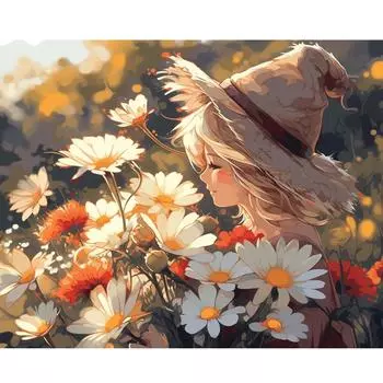 Рамка, современная краска по номерам, набор красок для взрослых, цветы, раскраска для девочек по номерам, краска на холсте для домашнего декора, 40x50 см 40x50cm NO Frame