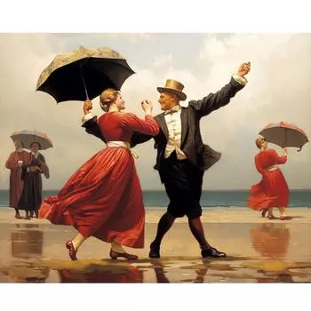 Рамка Танцор Diy Картина по номерам для взрослых Наборы Винтажная картина с цифрами Акриловая краска на холсте Ручная работа Поделки своими руками для домашнего декора 40x50 см 40x50cm NO Frame