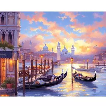 Рамка Венеция Diy краска по номерам наборы для взрослых картина с цифрами акриловый холст ручная работа для подарка своими руками домашний декор 40x50 см 40x50cm NO Frame