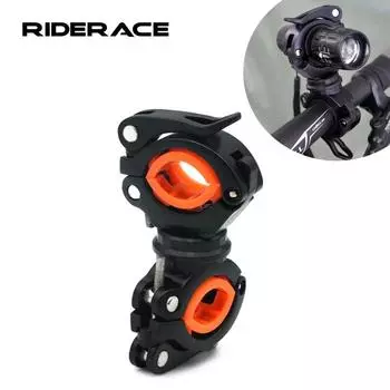 Рамка велосипедного фонаря, вращающаяся на 360 градусов, многофункциональный двусторонний кронштейн для фонарика, регулируемый противоскользящий держатель лампы для дорожного велосипеда MTB чёрный/белый