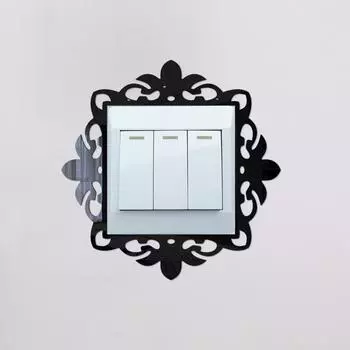 Рамки для фотографий в стиле зеркала на стене с наклейками для домашнего декора для магазина One Size чёрный