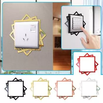 Рамки для фотографий в стиле зеркала на стене с наклейками для домашнего декора для магазина One Size чёрный