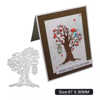 Рамки для птичьих клеток Love Tree, металлические серебристые трафареты для тиснения, резки, для самостоятельного изготовления скрапбукинга, бумажных альбомов, открыток серебряный