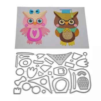 Рамки с совой, металлические штампы для резки животных, ремесло, скрапбукинг, серебристый тиснение, высеченный трафарет, сделай сам, фотоальбом, изготовление карт