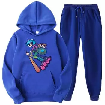 Ramona Scott Pilgrim VS The World мужские спортивные костюмы с принтом, повседневная толстовка и брюки, комплекты из 2 предметов, модная мужская одежда большого размера S