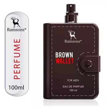 Ramsons - BROWN WALLET Eau De Parfum | 100 мл | Парфюм для мужчин | TN - Ананас, Бергамот, Апельсин | MN - Кардамон | BN - Сандал, Ваниль
