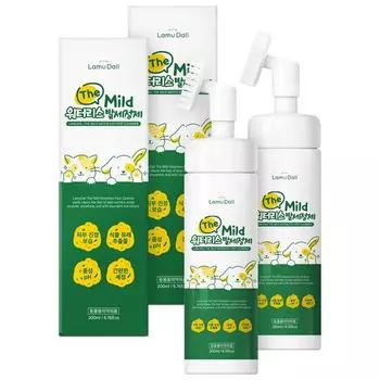 Ramudali Увлажняющее и успокаивающее мягкое безводное мелкопенное средство для чистки ног для собак и кошек, 200 мл, 2 шт., Корейский шампунь для домашних животных