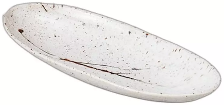 Ranbake Serving Plate x x Serving Bowl Setomonohonpo Boat-Shaped [32.5 13.7 4cm]