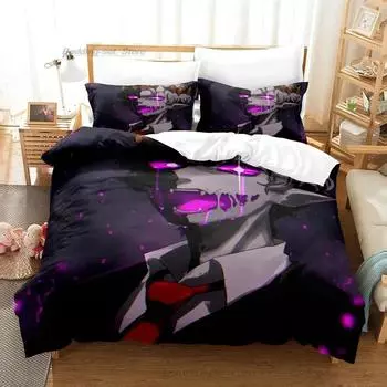 Ranboo Bedding Set Single Twin Full Queen King Size Bed Set Aldult Kid Bedroom Duvetcover Sets 3D Print Cartoon bed sheet set 70x133cm 2pcs