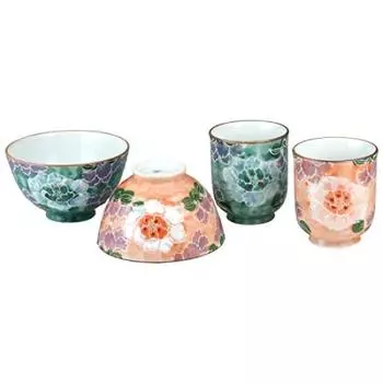 Ranchant Mutsumi set bowl and teacup White Aya Peony Arita Ware Made in Japan (tea set) 11.26.5cm7.28.3cm (cm)