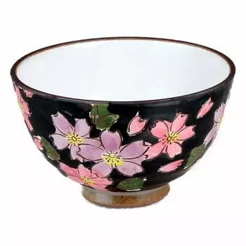 Ranchant Rice Bowl Tea Bowl Multi Aika N950691 Arita Ware Made in Japan (Black) 126cm