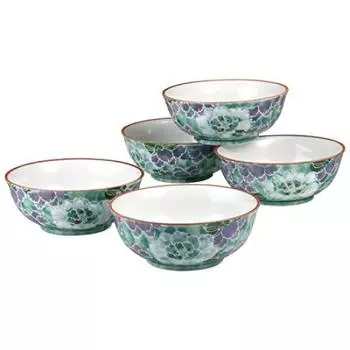 Ranchant Set of small bowls Green x Aya Peony Arita Ware Made in Japan (green) 13 5.2cm (cm) зелёный
