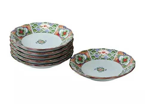 Ranchant Small Plate Set Multi Nabeshima Ground Crest Arita Ware Made in Japan 11.3x2cm