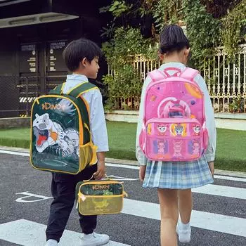 Ранцы для начальной школы, симпатичный рюкзак с рисунком для мальчиков и девочек, 1-3 классы, большая вместимость, детская школьная сумка