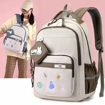 Ранец для школьников 4-6 классов, рюкзак для девочек, модный рюкзак для отдыха, рюкзак для принцессы, молодежный рюкзак для путешествий чёрный