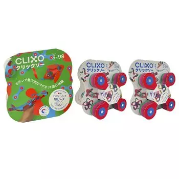 RANGS Click Saw CLIXO Pack Flamingo Набор из 3 магнитных игрушек Магнитная развивающая игрушка STEM Образовательная сборка Игрушка Магнитный блок (Itsy + Бирюзовый/Крошечный и