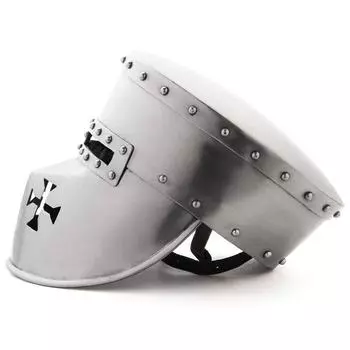 Ранний полушлем крестоносца 18 калибра XIII века тамплиеров