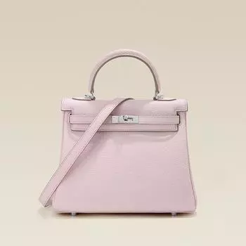 Ранняя новинка 2025 года, сумка из кожи с внутренним швом, сумка Platinum, одно плечо, сумка через плечо, женская сумка через плечо 24x10x18cm розовый