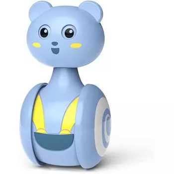 Ранняя развивающая игрушка для ползания ребенка, интерактивная обучающая развивающая игрушка для детских игрушек, подарок для детских игрушек, игрушка-тумблер «Скажи добро» 6*6*11cm синий