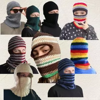 Ранняя весна, вязаная шапка для взрослых из рога дьявола, вязаная вручную шапочка с кошачьими ушками, ветрозащитная теплая маска 57-59cm