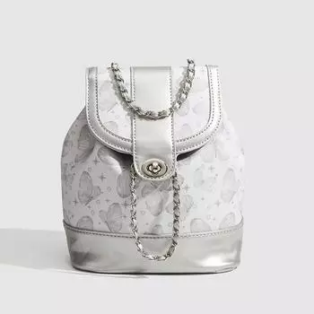 Ранняя весна Золотой шелк Танец Бабочка Рюкзак Маленький Ароматный Ветер Звонарь Цепь Вышел из моды Весь Рюкзак