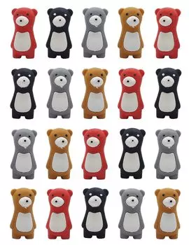 Ranvi Kids 20 шт. Мини-пазл, карандаши, ластики для детей, игра, награда, вечеринка, карнавал, школьный урок, награда, ластики, (нести)